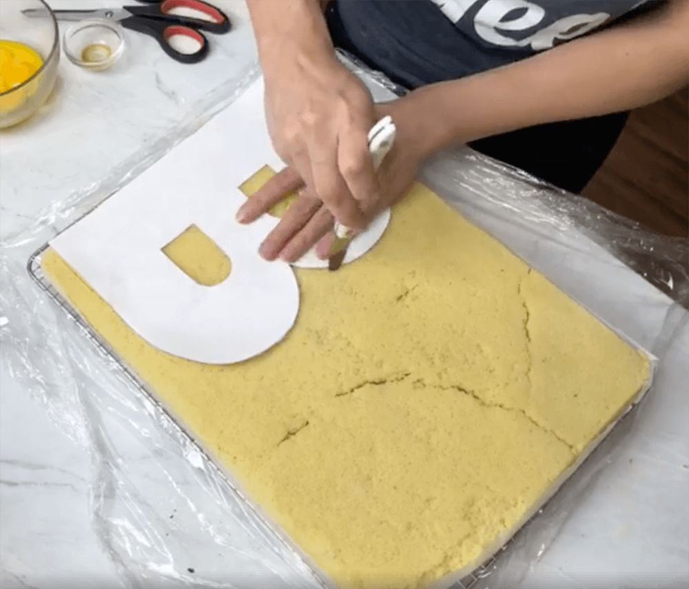 pastel de letras del alfabeto