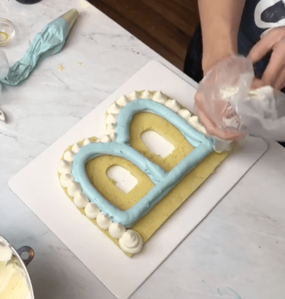 pastel de letras del alfabeto