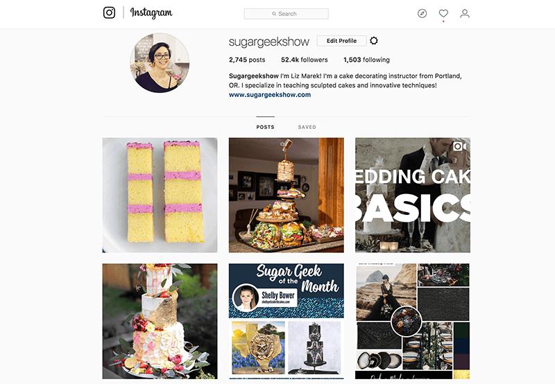 instagram for cake decorators