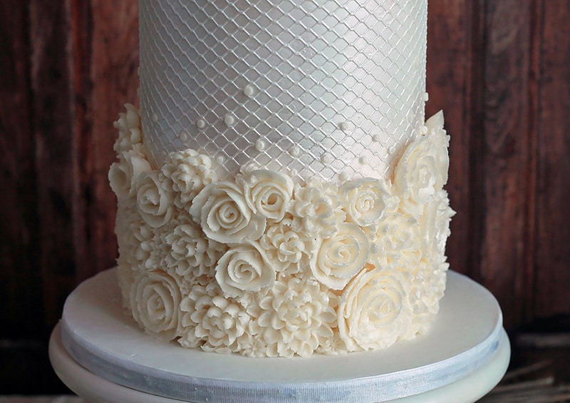 white buttercream textures - shannon bond