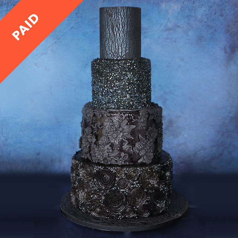Black Wedding Cake Tutorial