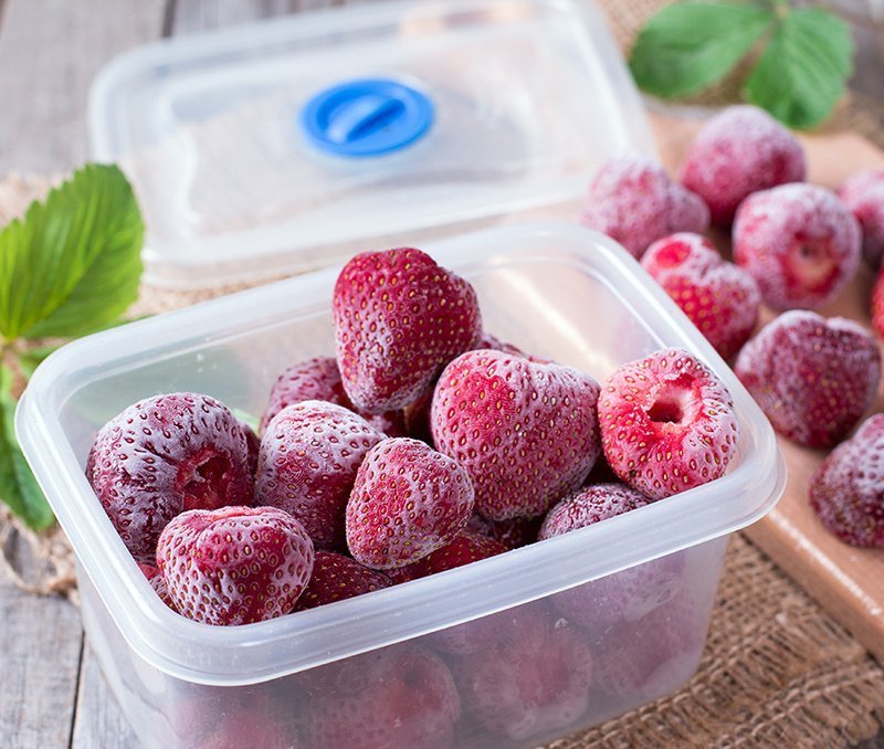 fresas congeladas en caja