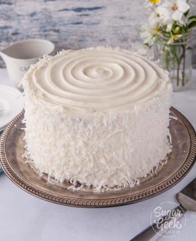 Southern Style Coconut Cake With Cream Cheese Frosting Sugar Geek Show