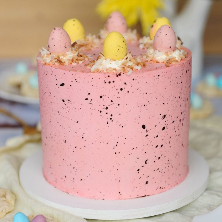 Easter Cake With Speckled Buttercream EASY Sugar Geek Show   Easter Cake Featured 768x768 