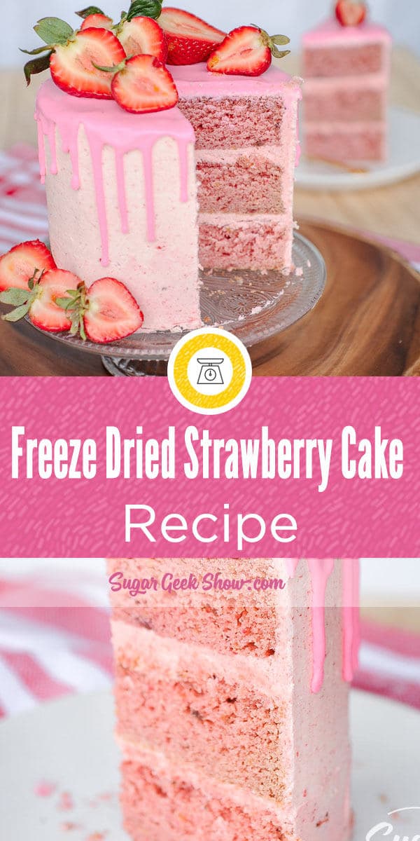 Strawberry Cake From Scratch Freeze Dried Recipe Sugar Geek Show 