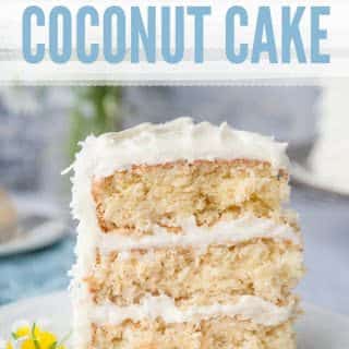 southern coconut cake with coconut cream cheese frosting
