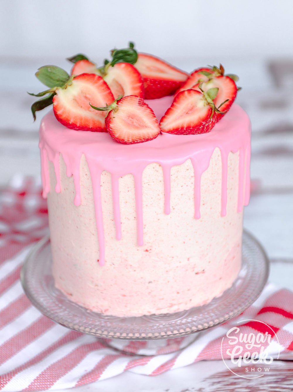 Strawberry Cake From Scratch Freeze Dried Recipe Sugar Geek Show 