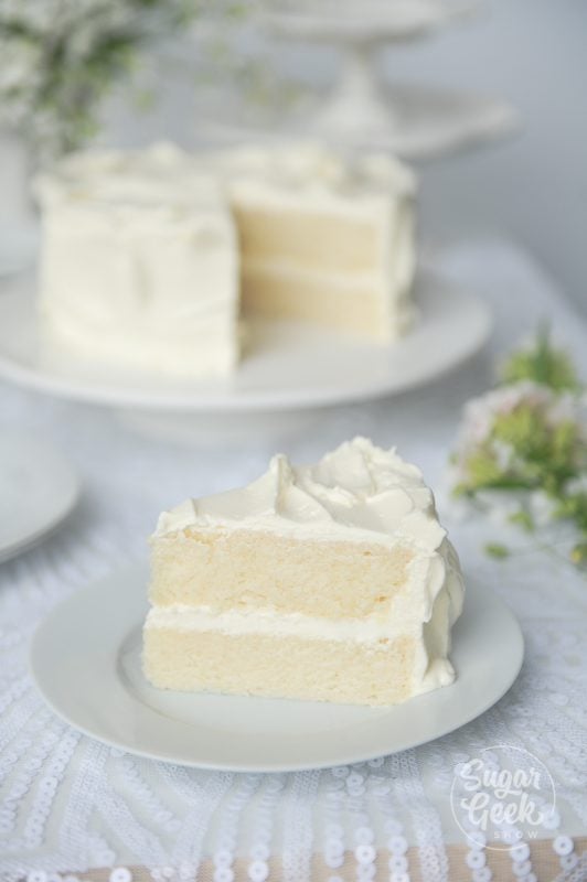 White Cake Recipe From Scratch (Soft and Fluffy) | Sugar Geek Show