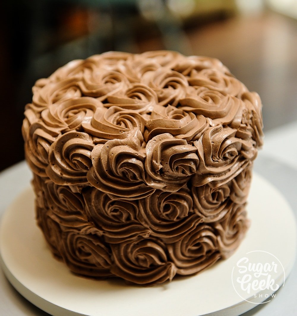chocolate buttercream frosting rosettes