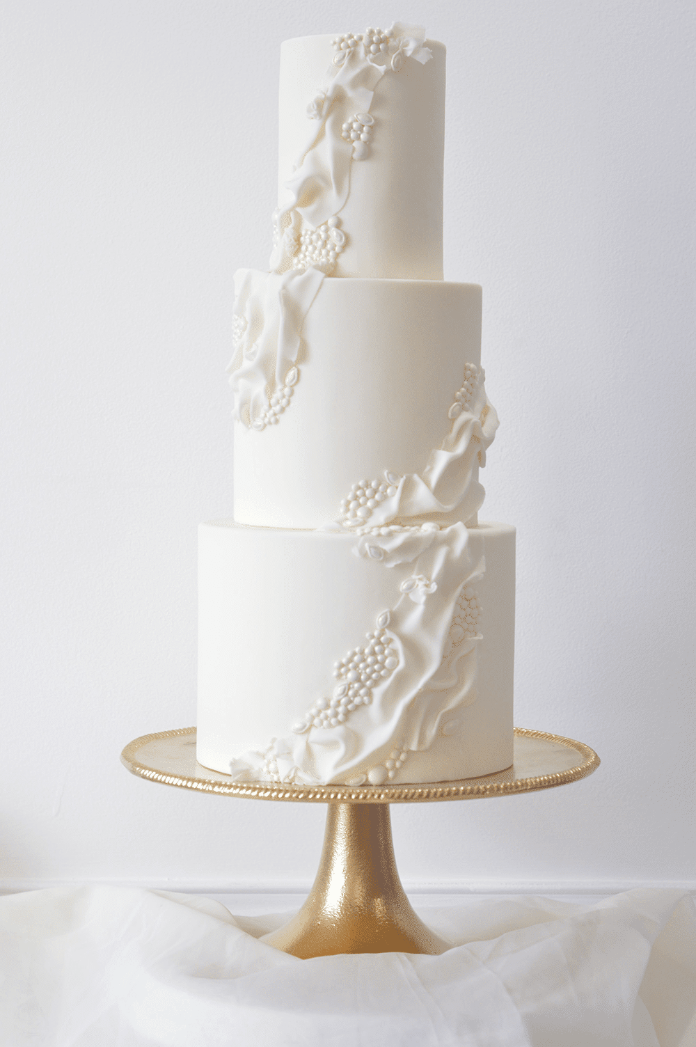 White wedding cake textures