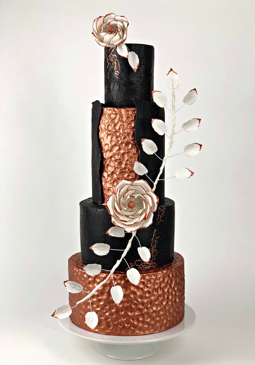 copper wedding cake
