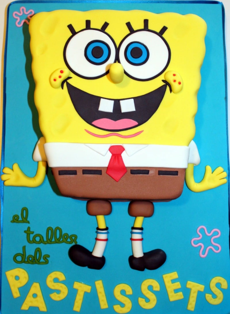 spongebob cake tutorial step by step