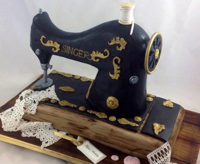 Sewing Machine Cake Tutorial (gravity defying) | Sugar Geek Show