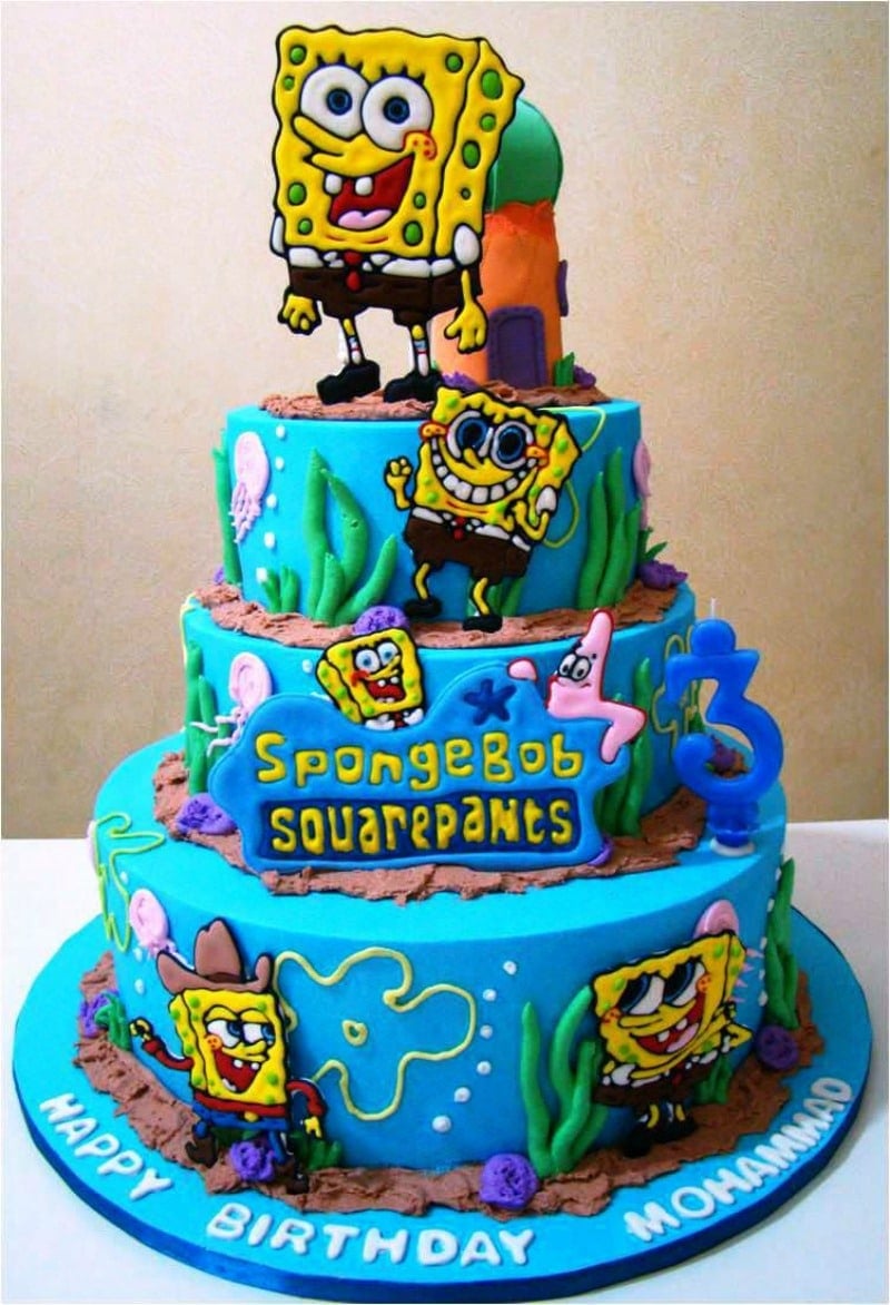 spongebob birthday cake