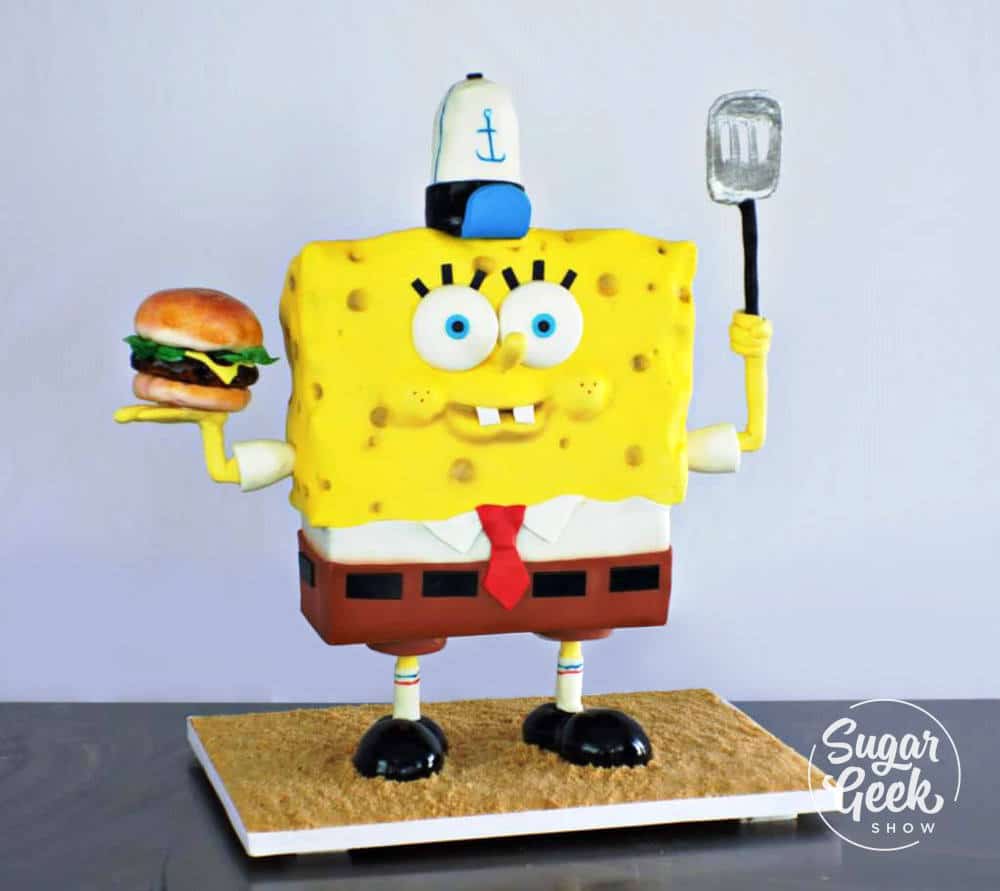 standing spongebob cake