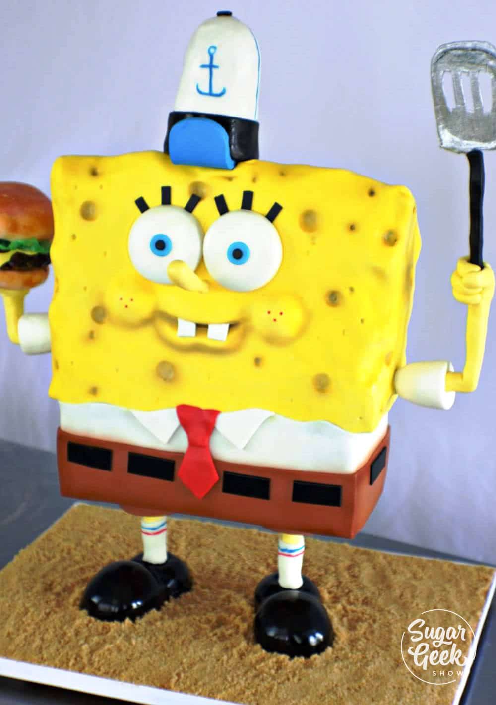 standing spongebob cake