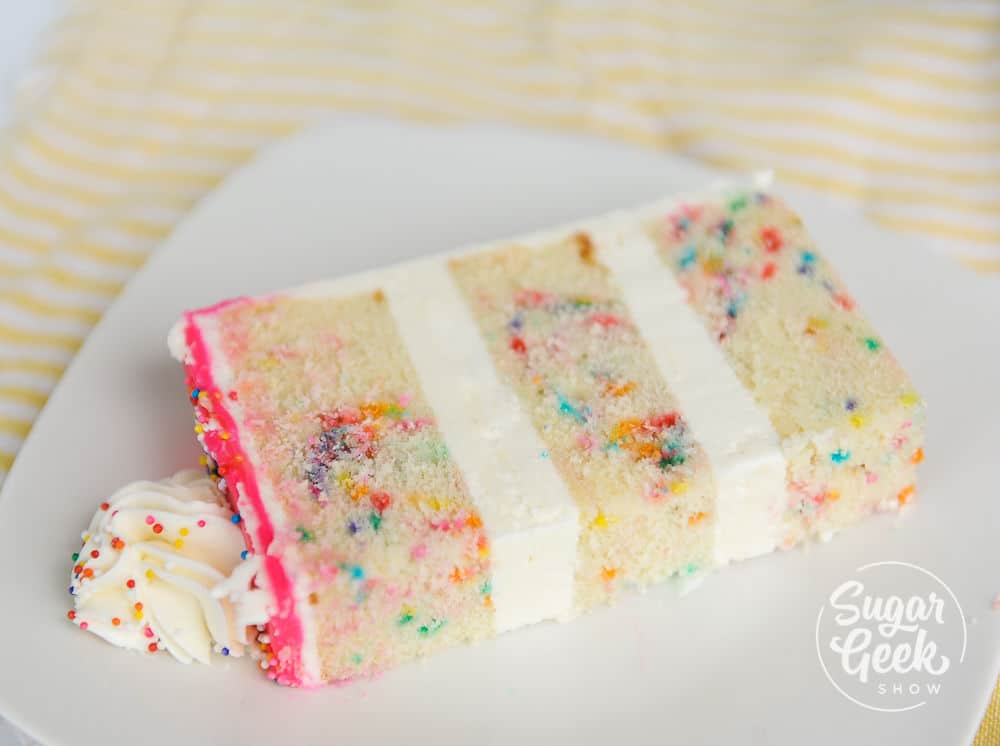 Confetti Crazy Cake and Confetti Cake Layer