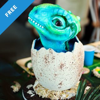 dinosaur egg cake