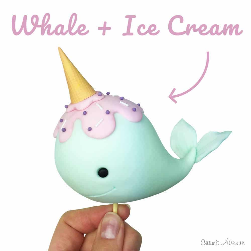 narwhal cake topper