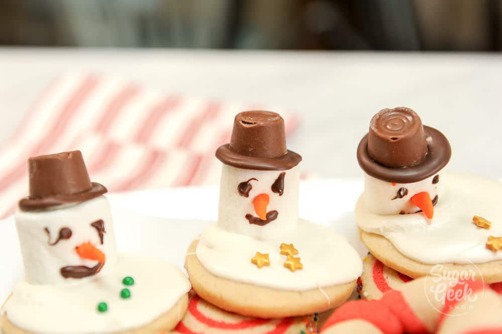 melted snowmen cookies