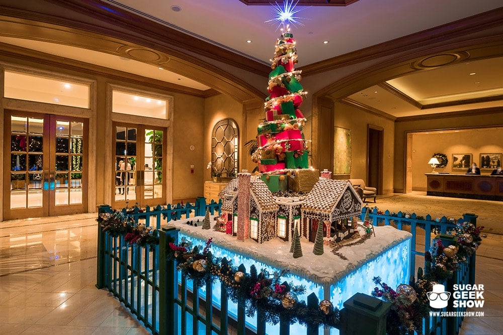 gingerbread house display