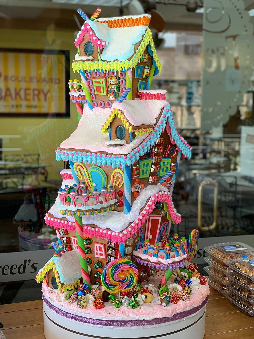 Oh Yummy Cream Cheese Gumdrop Cake Gumdrop Cake A Traditional Holiday   Gingerbread House Ideas 