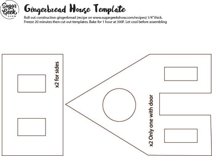 Construction Gingerbread House Recipe + Template Sugar Geek Show