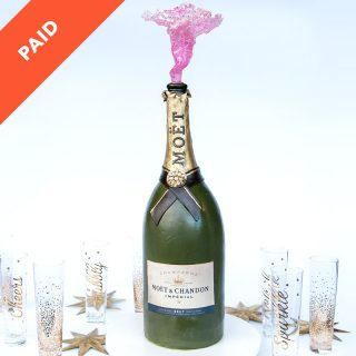 Champagne Bottle Cake Tutorial