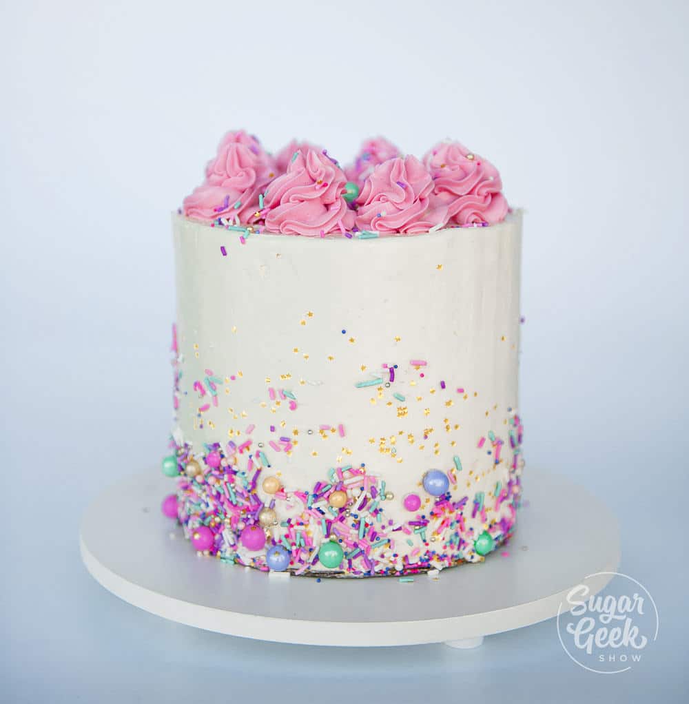 How To Decorate Your First Cake Step By Step Video Sugar