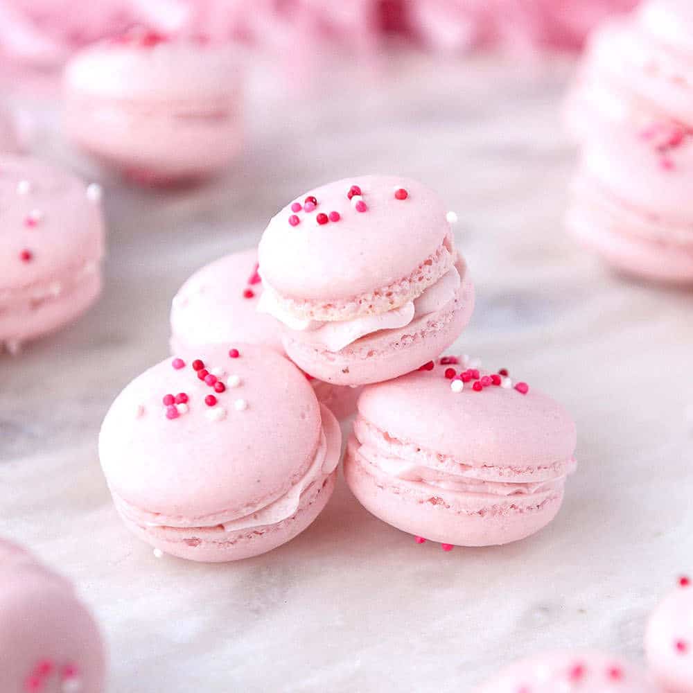 Foolproof Strawberry Macarons Recipe - Baking in the Penthouse