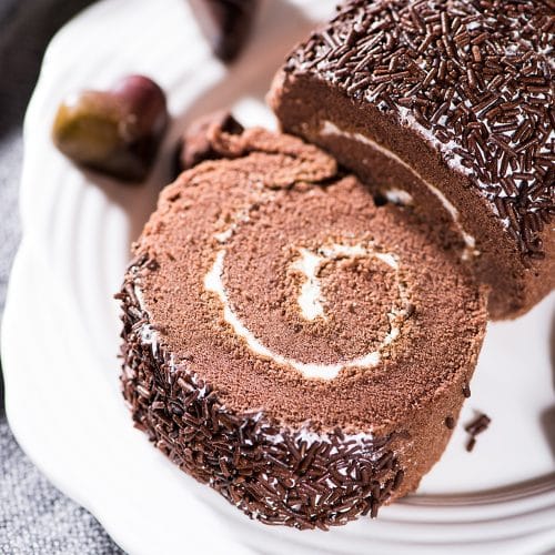Chocolate Joconde Recipe (Swiss Roll Cake)