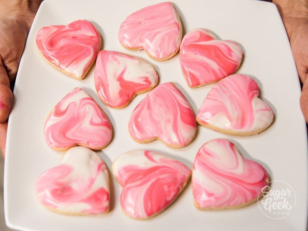 Marbled Valentines Day Cookies Made Easy + Video