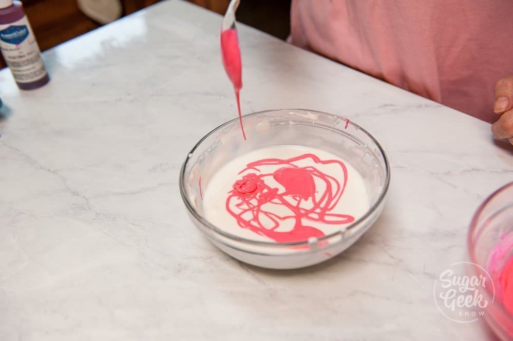 how to make marbled valentines day cookies