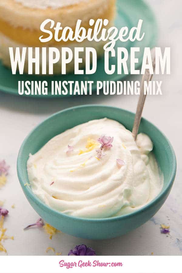 how to stabilized whipped cream with instant pudding mix