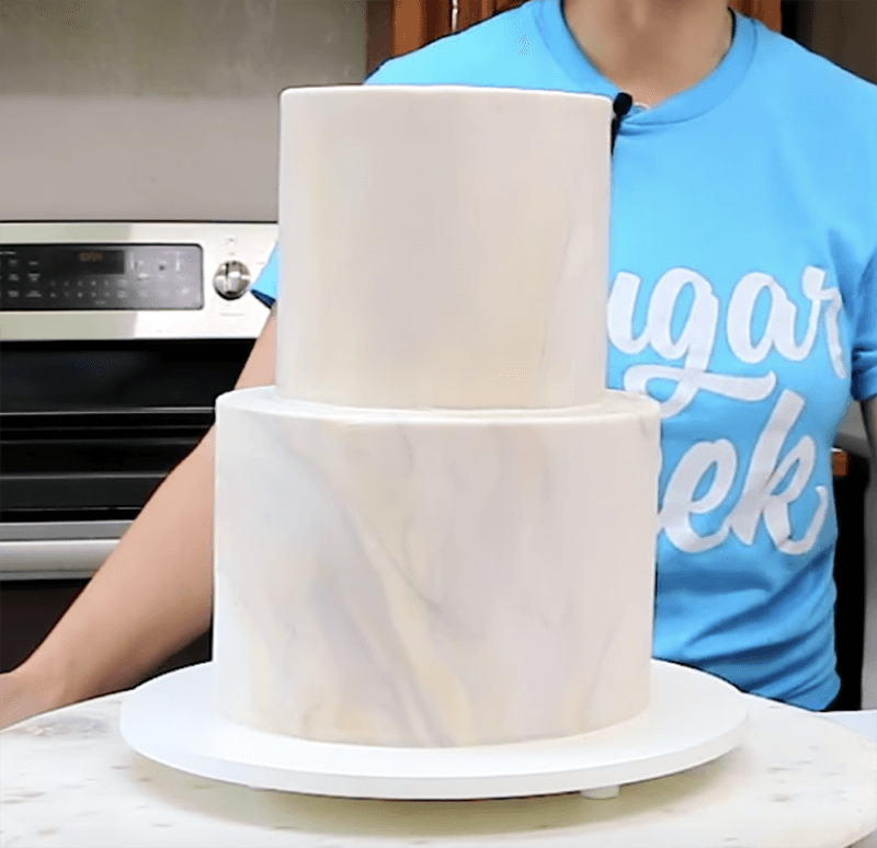 Marbled Fondant Cake Tutorial + Video Sugar Geek Show
