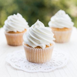 The best vanilla cupcake recipe made with buttermilk and oil. This vanilla cupcake recipe is super light, fluffy and moist!