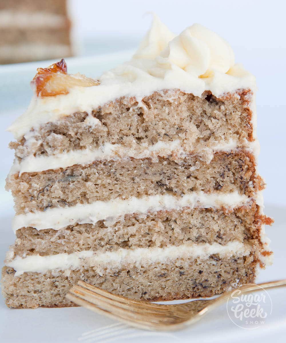 Banana cake with cream deals cheese frosting