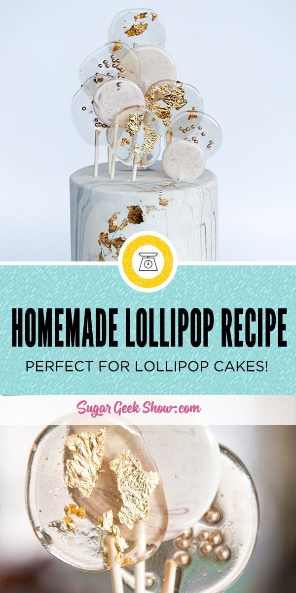 how to make homemade lollipop recipe that tastes amazing! Flavors and colors are easily customized and it's perfect for making those trendy lollipop cakes! 