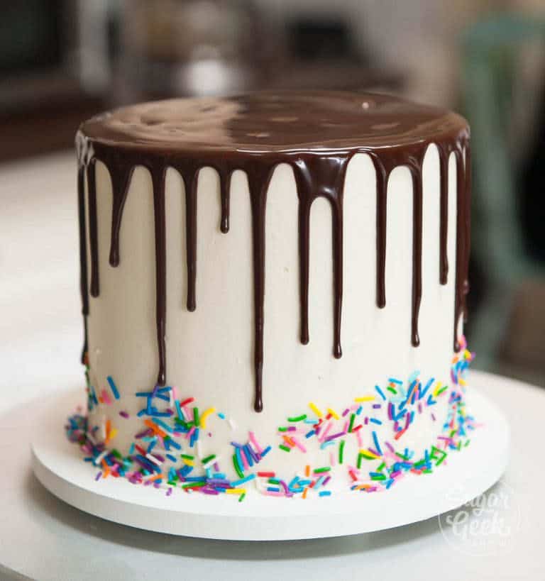 Chocolate Drip Recipe (for drip cakes) | Sugar Geek Show