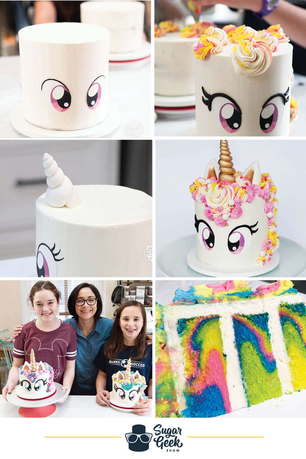 unicorn cake tutorial free eye printable sugar geek show