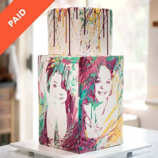 Splatter Portrait Cake Tutorial