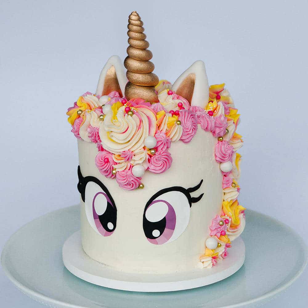 Unicorn Cake Tutorial + Free Eye Printable