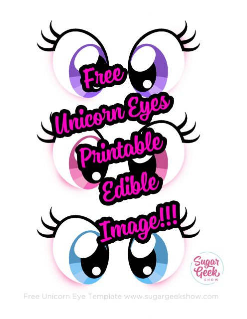 cut out unicorn eyes template