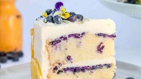 Lemon Blueberry Buttermilk Cake Lemon Cream Cheese Frosting