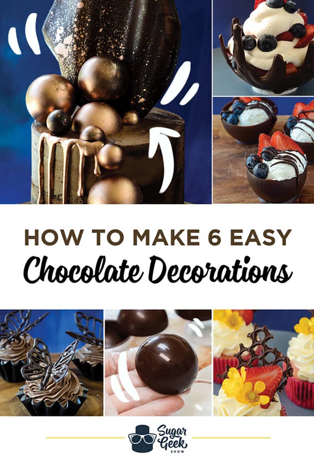 how to make 6 easy chocolate decorations