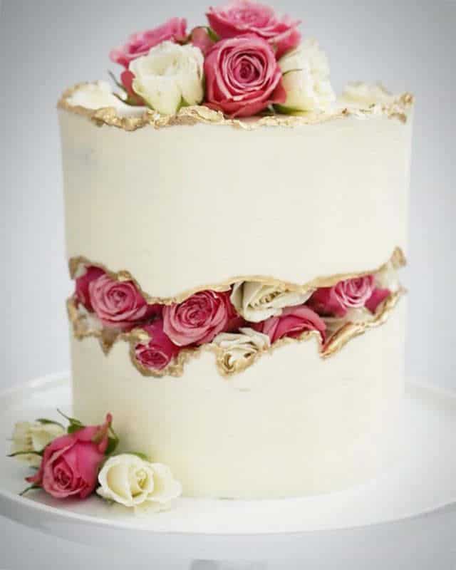 Direct Line Cake Strawberry Fault Line Cake Tutorial + Video | Sugar Geek Show