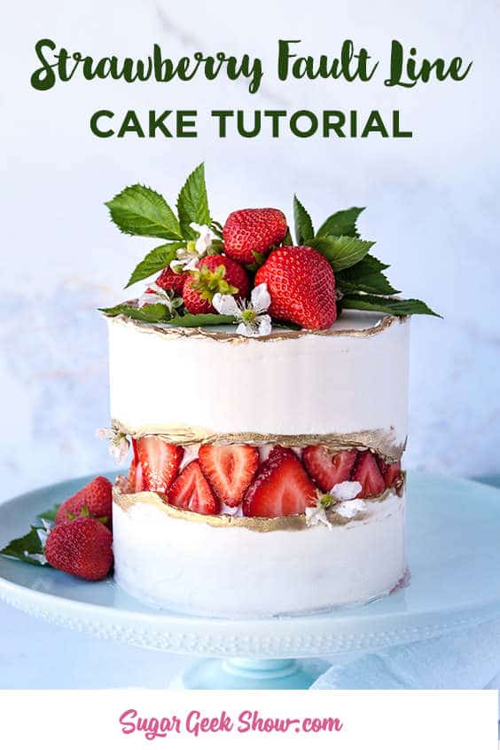 Have you tried a fault line cake yet? Learn how to make this trending cake with fresh strawberries! The coolest thing about this cake trend is that it's so unique and you can really do a lot of different things with the design from sprinkles to cookies! Check out #faultlinecakes on Instagram for even more inspiration!