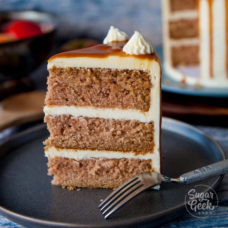 Spiced Applesauce Cake Recipe With Cream Cheese Frosting Sugar Geek Show