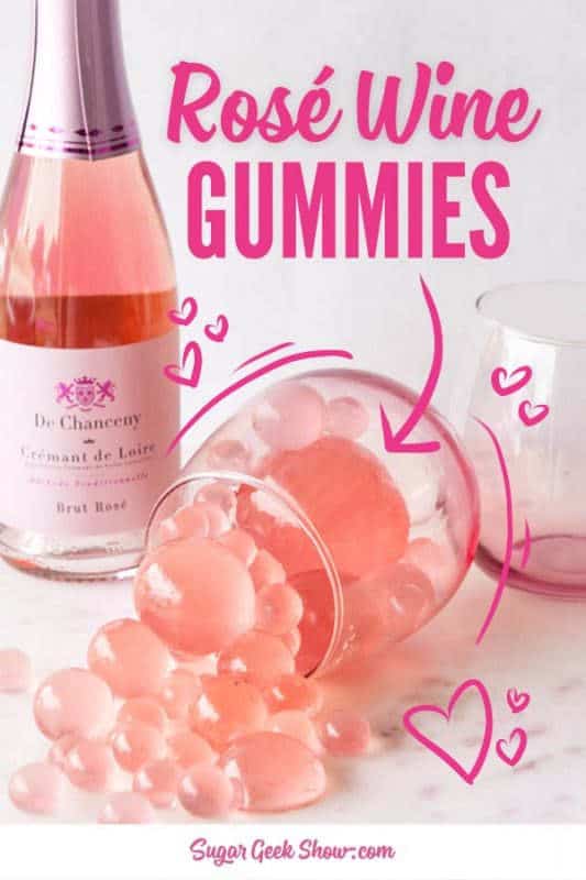 Rosé wine gummy recipe + tutorial Sugar Geek Show