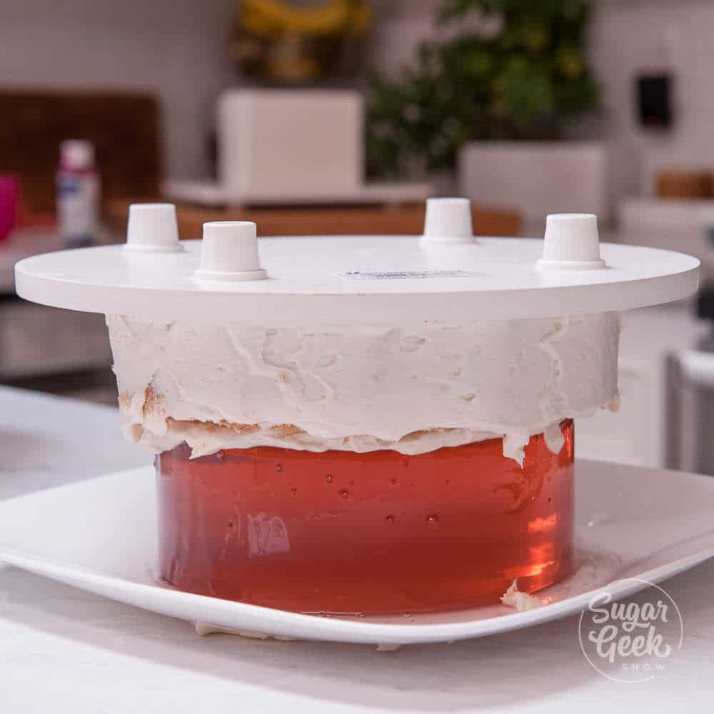 how to make a wine gummy fault line cake